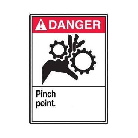 ANSI DANGER SAFETY LABEL PINCH LEQM167XVE